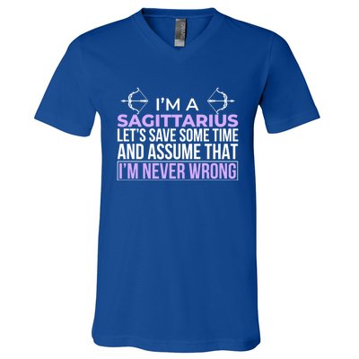 Sagittarius Facts Astrology Quote Horoscope Zodiac Sign Funny Gift V-Neck T-Shirt