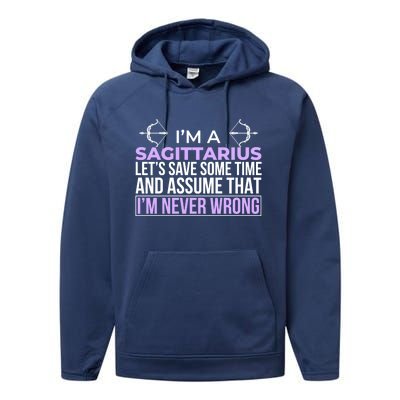 Sagittarius Facts Astrology Quote Horoscope Zodiac Sign Funny Gift Performance Fleece Hoodie