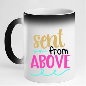 Sent From Above Blessing Family Love Cute Gift 11oz Black Color Changing Mug