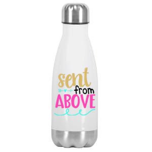 Sent From Above Blessing Family Love Cute Gift Stainless Steel Insulated Water Bottle