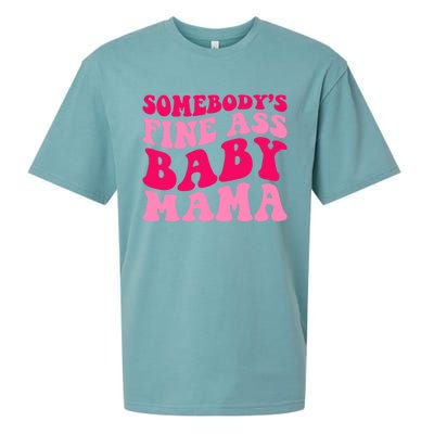 Somebodys Fine Ass Mama Funny Mom Saying Cute Mom Gift Sueded Cloud Jersey T-Shirt