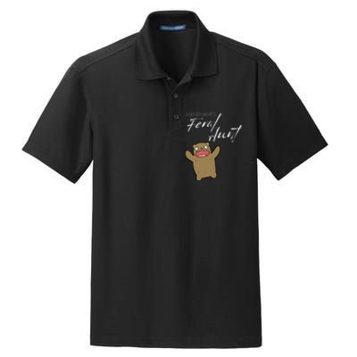 Somebody's Feral aunt Cute Funny Aunty Bear Birthday Dry Zone Grid Polo