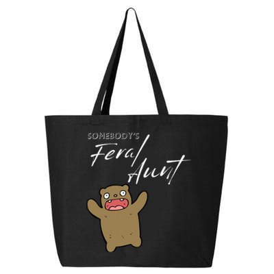 Somebody's Feral aunt Cute Funny Aunty Bear Birthday 25L Jumbo Tote