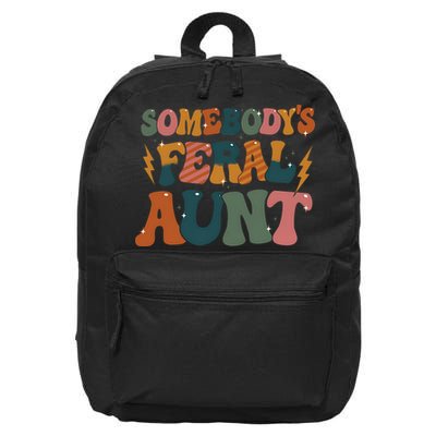 Somebodys Feral Aunt Auntie Family 16 in Basic Backpack