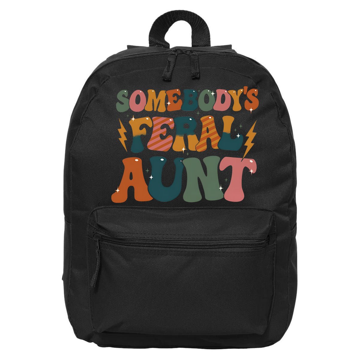 Somebodys Feral Aunt Auntie Family 16 in Basic Backpack