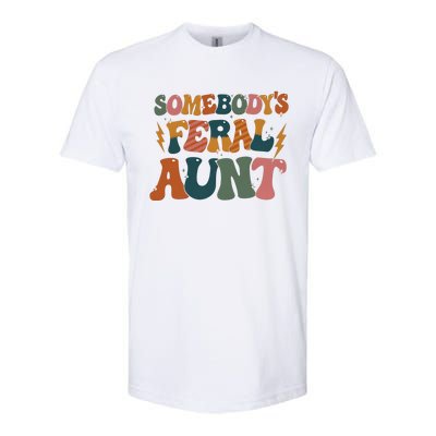 Somebodys Feral Aunt Auntie Family Softstyle® CVC T-Shirt