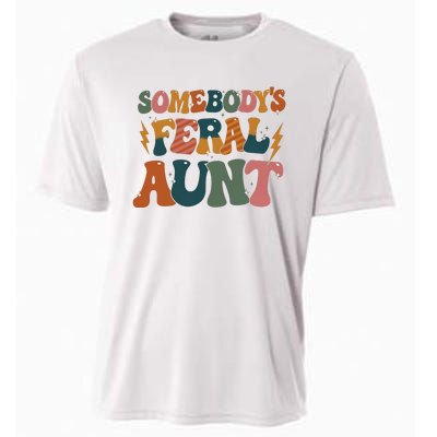 Somebodys Feral Aunt Auntie Family Cooling Performance Crew T-Shirt