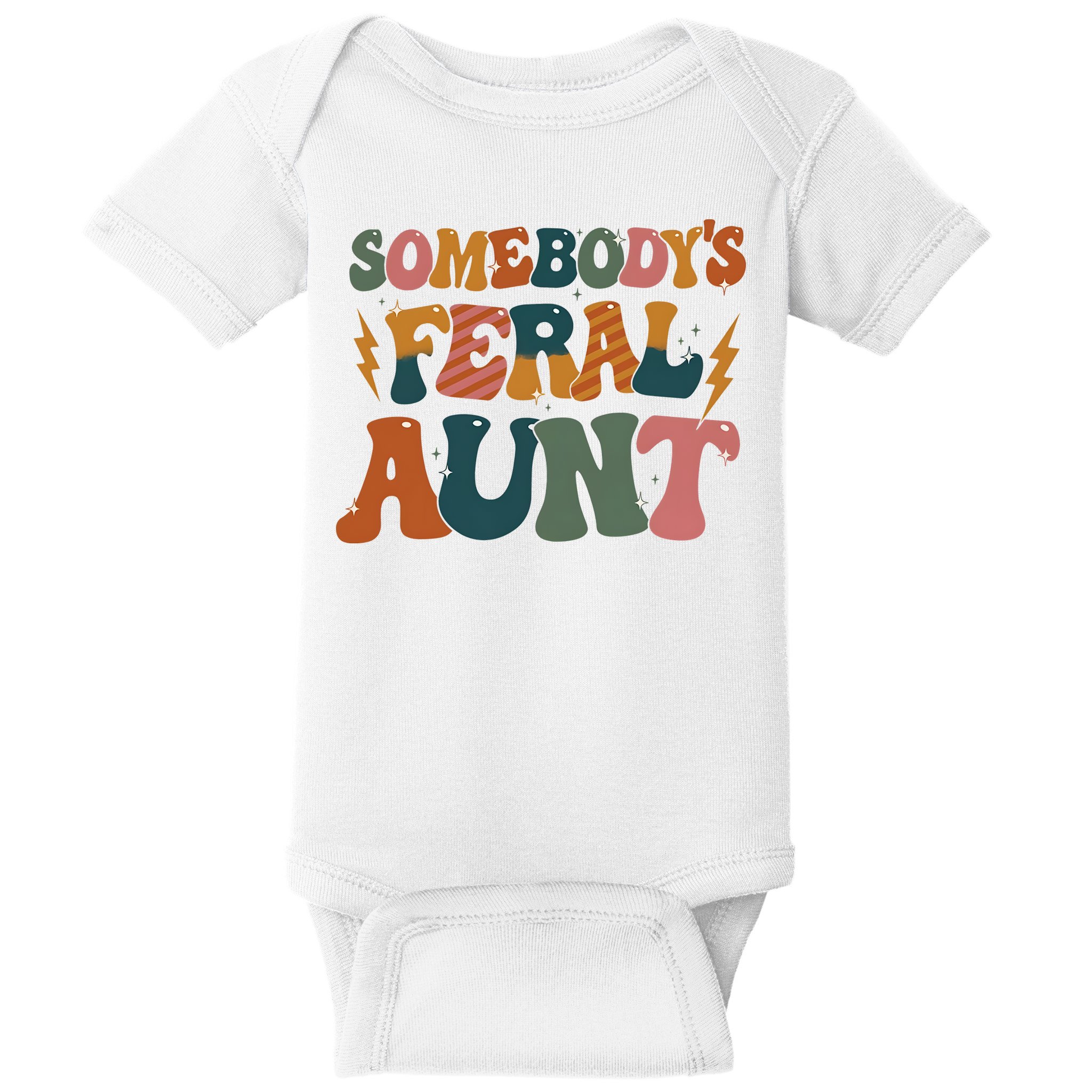 Somebodys Feral Aunt Auntie Family Baby Bodysuit