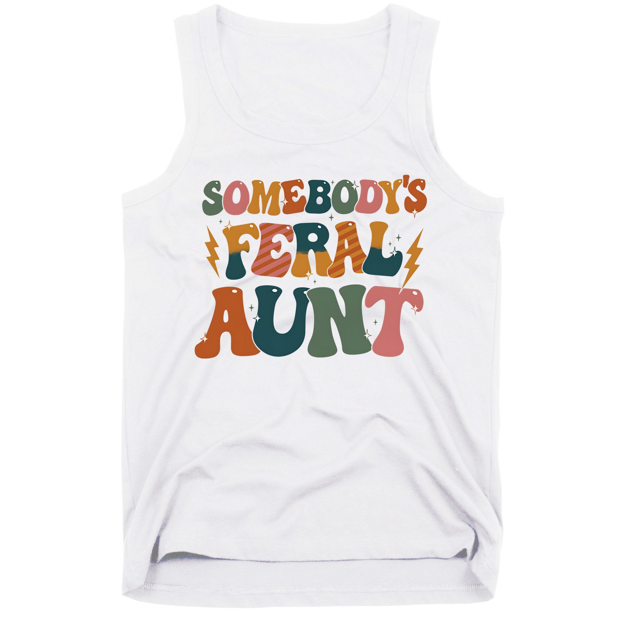 Somebodys Feral Aunt Auntie Family Tank Top