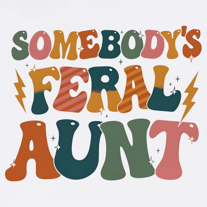 Somebodys Feral Aunt Auntie Family Kids Hoodie