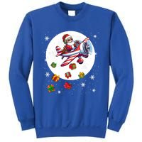 Santa Flying Airplane Christmas Moon Matching Pilot Lover Great Gift Sweatshirt