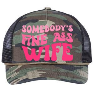 Somebodys Fine Ass Wife Funny Mom Saying Cute Mom Retro Rope Trucker Hat Cap