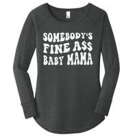 Somebody's Fine Ass Baby Mama Funny Saying Cute Mom Women's Perfect Tri Tunic Long Sleeve Shirt