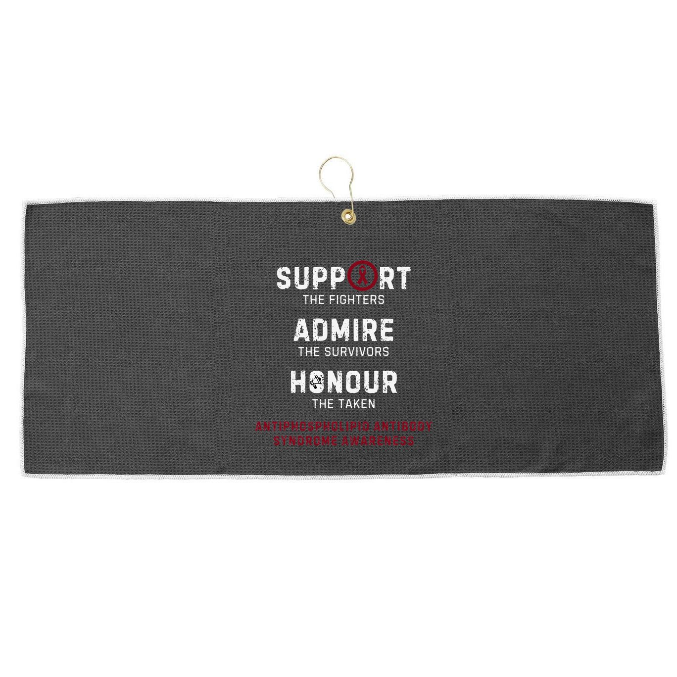 Support Fighters Antiphospholipid Antibody Syndrome Large Microfiber Waffle Golf Towel