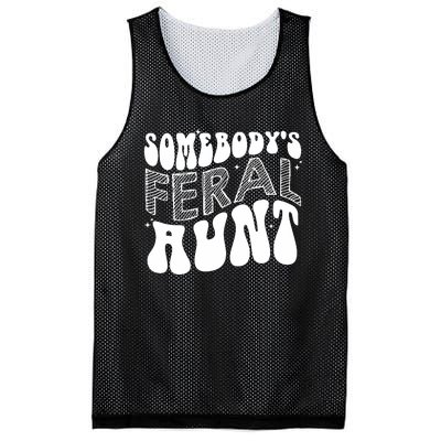 Somebodys Feral Aunt Cool Aunt Mesh Reversible Basketball Jersey Tank