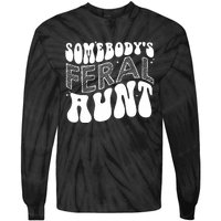 Somebodys Feral Aunt Cool Aunt Tie-Dye Long Sleeve Shirt