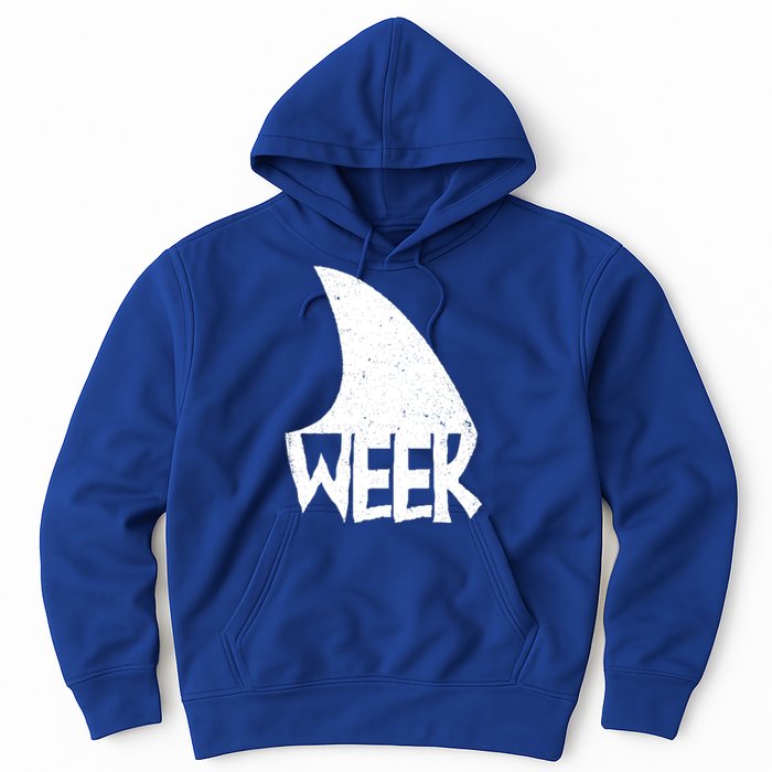 Shark Fin Art Simple Week 2024 Design For Ocean Sharks Lover Gift Hoodie