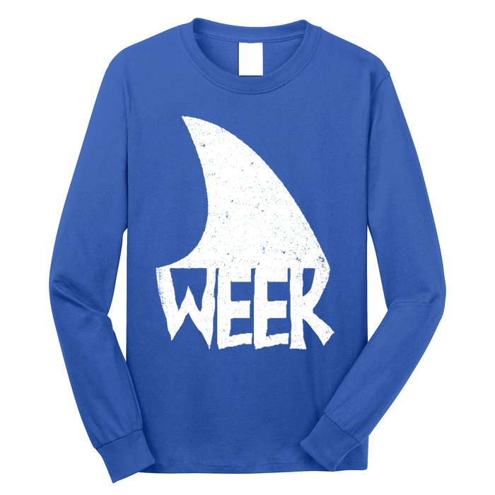 Shark Fin Art Simple Week 2024 Design For Ocean Sharks Lover Gift Long Sleeve Shirt