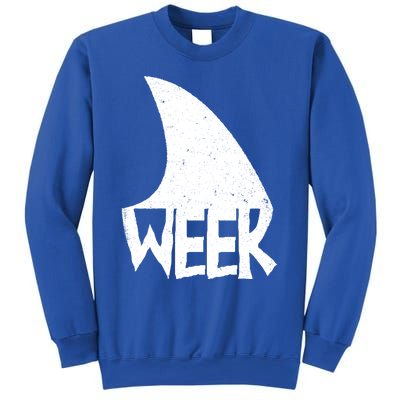 Shark Fin Art Simple Week 2024 Design For Ocean Sharks Lover Gift Sweatshirt