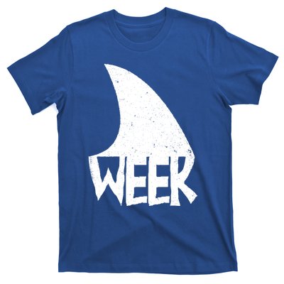 Shark Fin Art Simple Week 2024 Design For Ocean Sharks Lover Gift T-Shirt