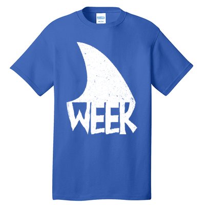 Shark Fin Art Simple Week 2024 Design For Ocean Sharks Lover Gift Tall T-Shirt