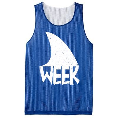 Shark Fin Art Simple Week 2024 Design For Ocean Sharks Lover Gift Mesh Reversible Basketball Jersey Tank