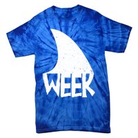 Shark Fin Art Simple Week 2024 Design For Ocean Sharks Lover Gift Tie-Dye T-Shirt