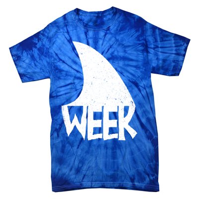 Shark Fin Art Simple Week 2024 Design For Ocean Sharks Lover Gift Tie-Dye T-Shirt