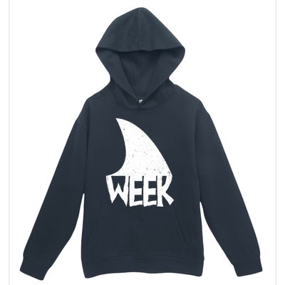 Shark Fin Art Simple Week 2024 Design For Ocean Sharks Lover Gift Urban Pullover Hoodie