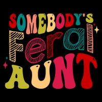 Somebody's Feral Aunt Groovy Mothers' Day Mom Aunt Cooling Performance Crew T-Shirt