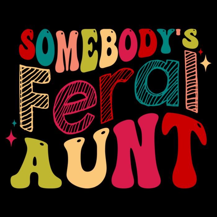 Somebody's Feral Aunt Groovy Mothers' Day Mom Aunt Cooling Performance Crew T-Shirt
