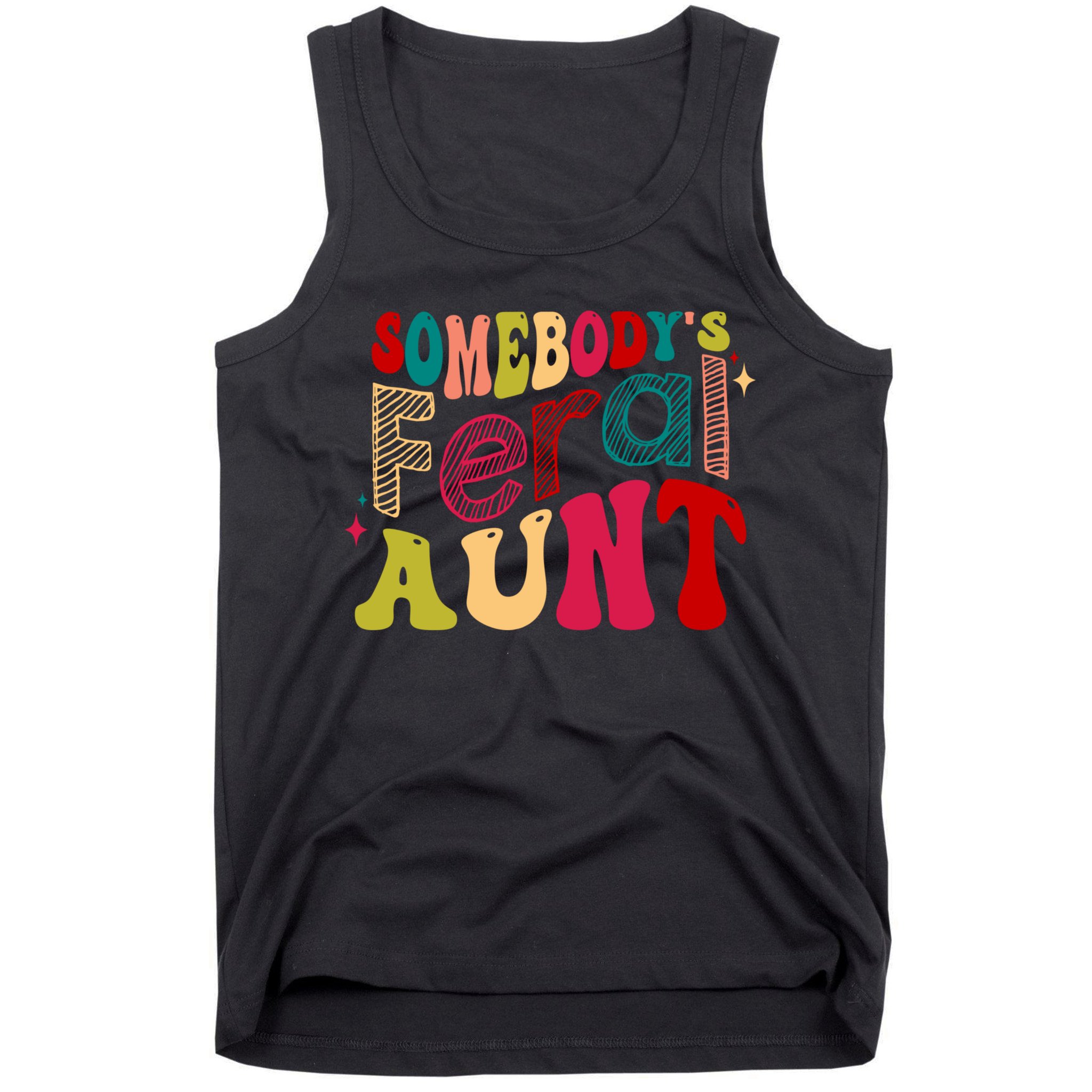 Somebody's Feral Aunt Groovy Mothers' Day Mom Aunt Tank Top