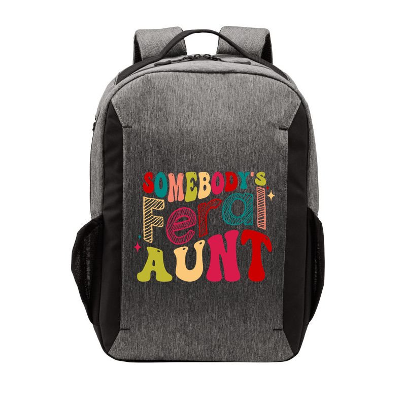 Somebody's Feral Aunt Groovy Mothers' Day Mom Aunt Vector Backpack