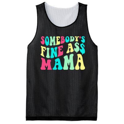 Somebody's Fine Ass Mama Trendy Mother's Day Funny Mom Mesh Reversible Basketball Jersey Tank