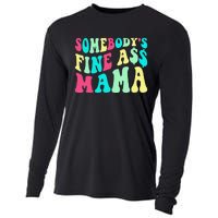 Somebody's Fine Ass Mama Trendy Mother's Day Funny Mom Cooling Performance Long Sleeve Crew