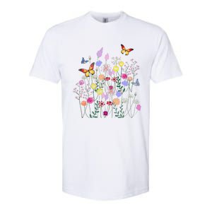 Spring Flowers,butterflies,summer,spring Art Softstyle® CVC T-Shirt