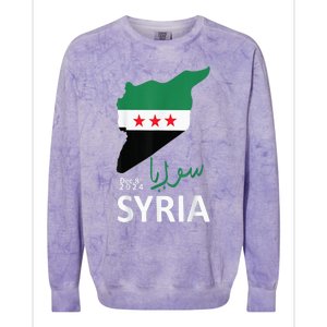 Syria Flag Apparel Free Syria Flag Colorblast Crewneck Sweatshirt