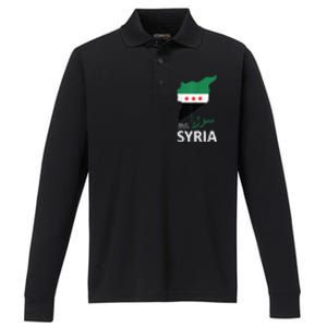 Syria Flag Apparel Free Syria Flag Performance Long Sleeve Polo