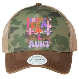 Somebody's Feral Aunt Groovy For Cool Aunt Gift For Aunt Legacy Tie Dye Trucker Hat