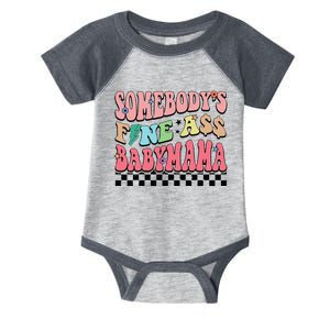 Somebody's Fine Ass Baby Mama Funny Mom Saying Cute Mom Infant Baby Jersey Bodysuit