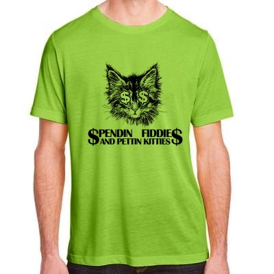 Spend Fiddie And Pettin Kitties Animals Dark Clothing Cat Adult ChromaSoft Performance T-Shirt