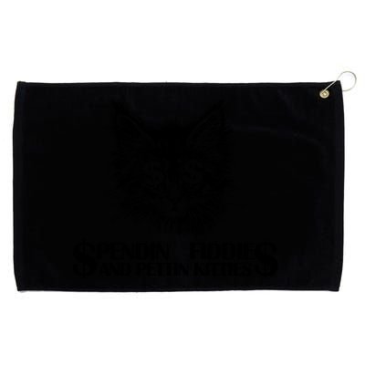 Spend Fiddie And Pettin Kitties Animals Dark Clothing Cat Grommeted Golf Towel