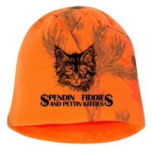 Spend Fiddie And Pettin Kitties Animals Dark Clothing Cat Kati - Camo Knit Beanie