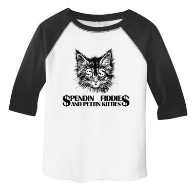 Spend Fiddie And Pettin Kitties Animals Dark Clothing Cat Toddler Fine Jersey T-Shirt