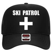 Skiing First Aid Winter Ski Patrol High Crown Mesh Back Trucker Hat