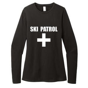 Skiing First Aid Winter Ski Patrol Womens CVC Long Sleeve Shirt