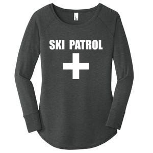 Skiing First Aid Winter Ski Patrol Women's Perfect Tri Tunic Long Sleeve Shirt