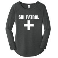 Skiing First Aid Winter Ski Patrol Women's Perfect Tri Tunic Long Sleeve Shirt