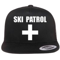 Skiing First Aid Winter Ski Patrol Flat Bill Trucker Hat