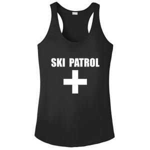 Skiing First Aid Winter Ski Patrol Ladies PosiCharge Competitor Racerback Tank